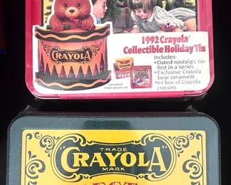 Vintage unopened crayons crayon tin box sets 
