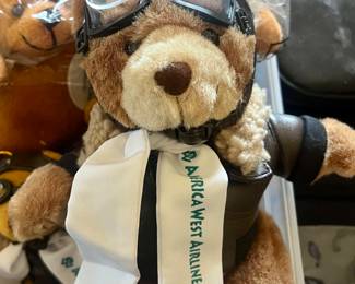 American West Airlines collectible aviator bear