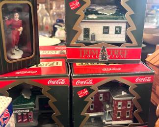 Vintage Coca Cola Christmas ornaments