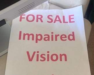 Monitor for the vision impaired. Screen colors change. Read recipes, mail, books, prescription bottles and medical instructions, important papers, product instructions, etc.