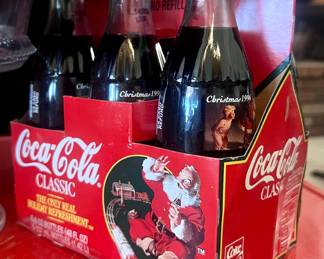 Vintage Coca Cola bottles Christmas edition 