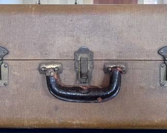 Vintage suitcases and trunks.