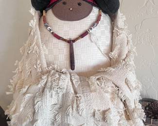 Vintage Handmade Native American Woman Doll from the Navajo reservation.