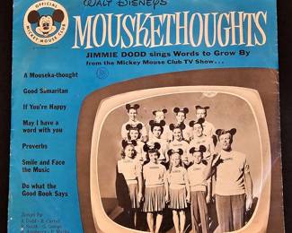 Vintage collectible Mouseketeers vinyl record