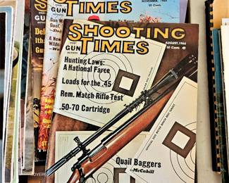 Vintage gun books and magazines