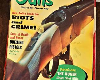 Vintage gun books and magazines