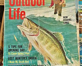 Fishing vintage magazines and books
