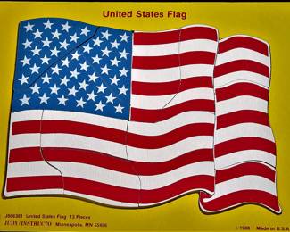 Vintage children's American Flag puzzle