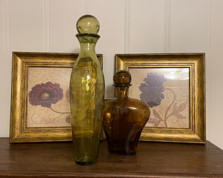Vintage Blown Glass Decanters