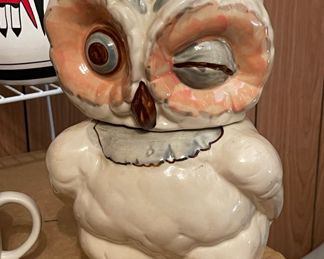 Shawnee Winking Owl Cookie Jar-has chip on inner rim