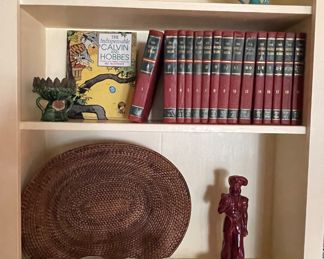 Vintage World Book Encyclopedias, Cat Studio Christmas Glasses , 1950 Conder Ceramic Art Figurine