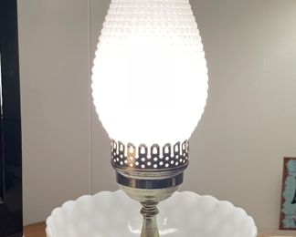 Vintage Milk Glass Lamp