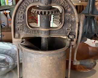 Vintage Enterprise Cast Iron Sausage Stuffer