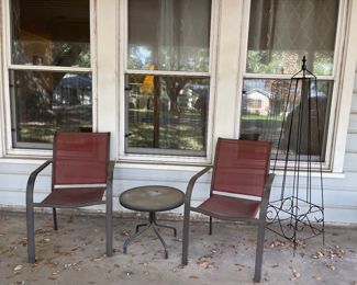 Outdoor Chairs, Table