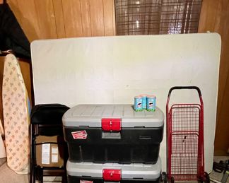 Rubbermaid Totes, Mattress, Folding Chairs