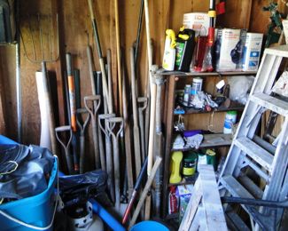 Shed full of yard tools, pool supplies, etc.