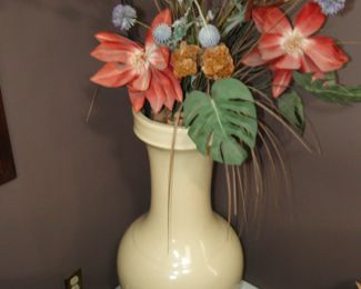 Large vase with floral display