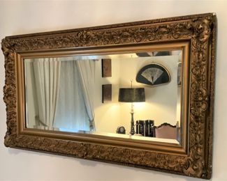 Framed beveled mirror