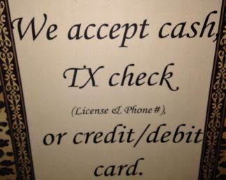There is a charge for card use. Thanks for remembering that.