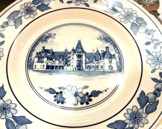 Biltmore Estate - Asheville, North Carolina (It is America's largest home and was built by George Vanderbilt. The estate includes 8000 acres.) The plate is Blue Delft of Holland.