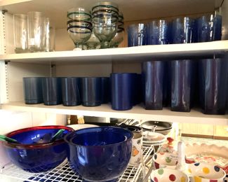 More blue glassware