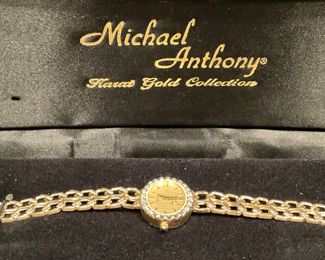 Gold and diamond watch - Michael Anthony's 14 Karat Gold Designer Collection