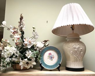 One of two matching lamps