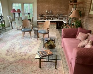 A variety of selections in the large sunroom