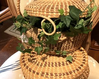 Intricately woven baskets