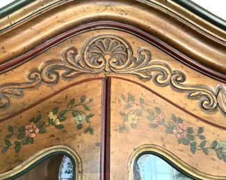 Hand-painted display cabinet