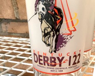 2  Kentucky Derby glasses - May 4, 1996