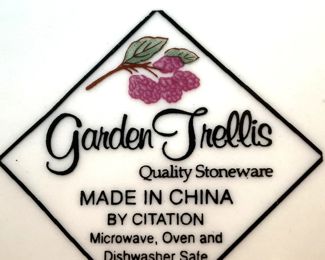 "Garden Trellis" dishes