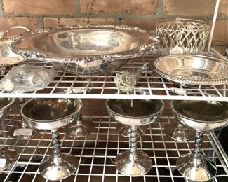 Silverplate serving pieces