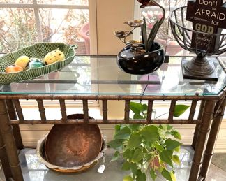 Bamboo style sofa table