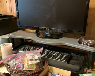 Monitor, keyboard, mouse