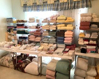Linens, towels, blankets, etc.