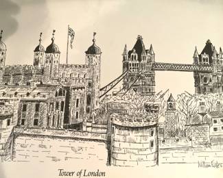 Tower of London by Artist William Eales (1972)