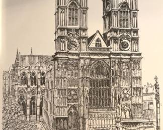 Westminster Abbey by Artist William Eales (1972)