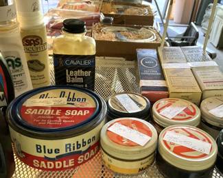 Boot polish and saddle soap