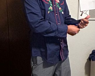 Several vintage western shirts