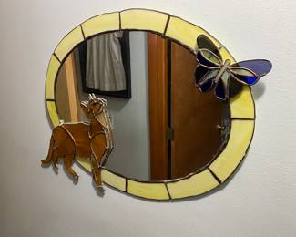 Stained glass mirror