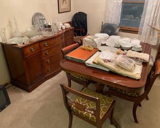 Dining table and chairs