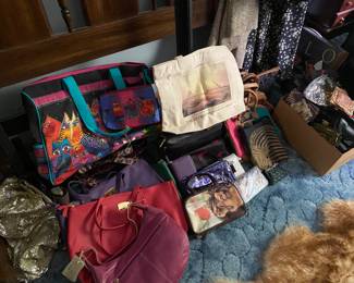 Purses, suitcases, handbags, totes