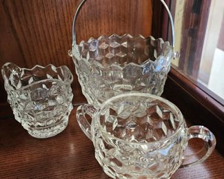 FOSTORIA CREAMER & SUGAR, ICE BUCKET