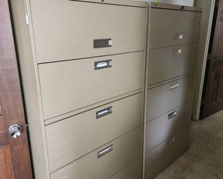 Lateral files, several 4 drawer files, Flat files, 2 drawer files