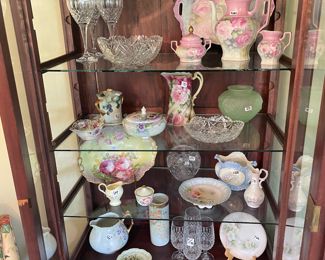 ABP Cut Glass and Hand Painted China