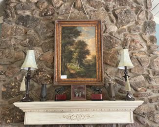 Oil on Canvas of Pastural Sheep Painting 