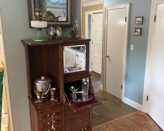 Antique Oak Dental Cabinet