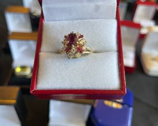 18 carat ruby and diamond ring