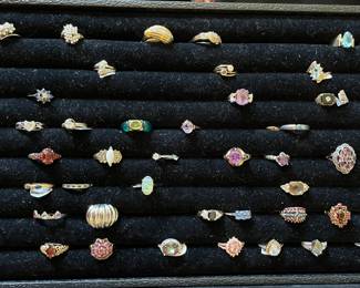 Gold and silver rings